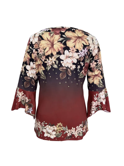 Salomé | Haut Floral à Col V