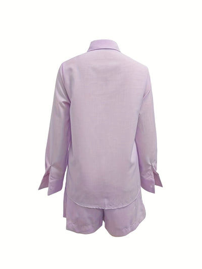 Camille | Ensemble élégant avec chemise et short taille haute