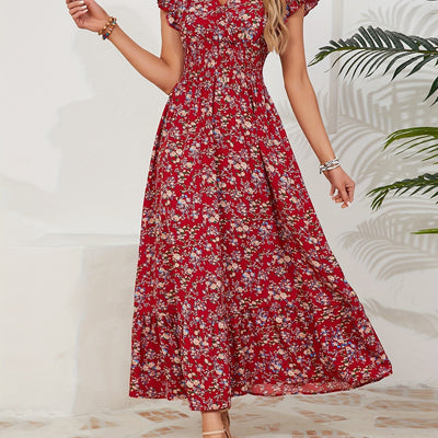 Rosalie | Robe Longue Florale Portefeuille