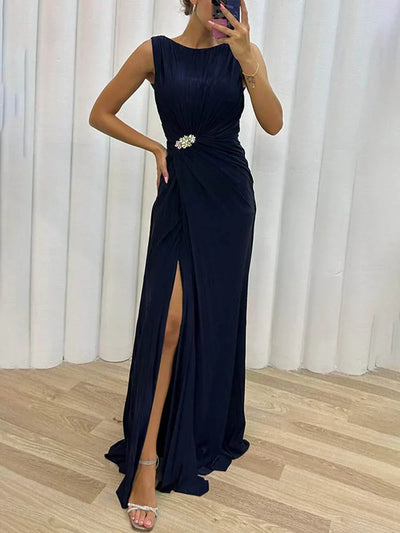 Davina | Robe de soirée longue plissée