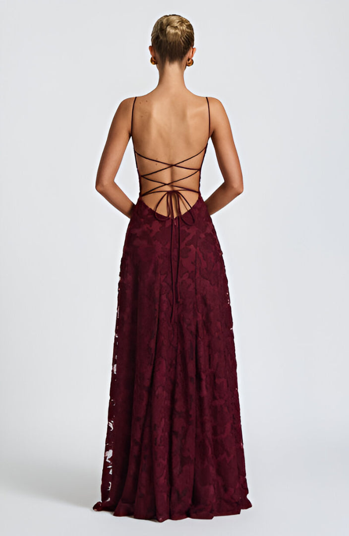 Francisa | Robe corset longue en dentelle
