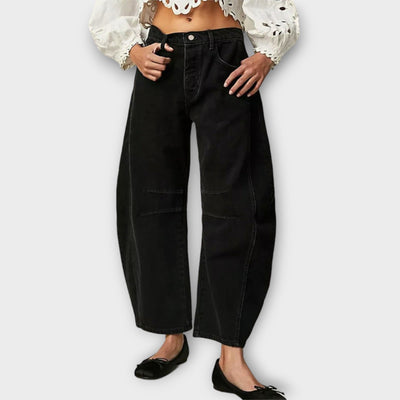 Luna | Jean femme à jambe large et taille haute