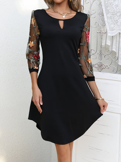 Clarisse | Robe Élégante à Manches Florales