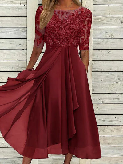 Taryn | Robe midi en dentelle élégante