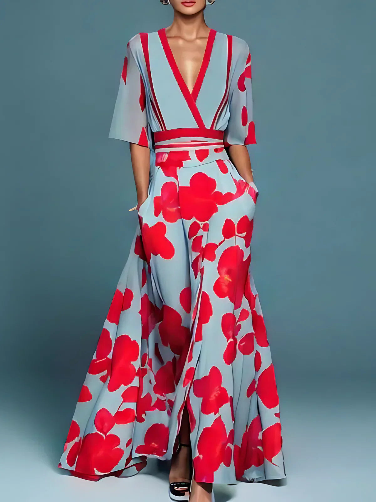 Jamie | Robe Élégante à Motifs Floraux