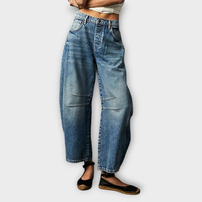 Luna | Jean femme à jambe large et taille haute