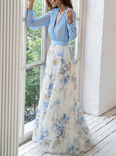 Harper | Robe longue avec imprimé floral éblouissant