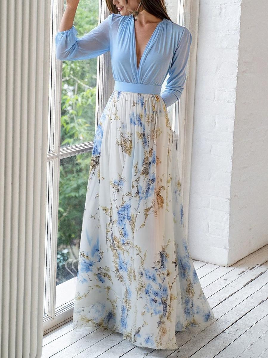 Harper | Robe longue avec imprimé floral éblouissant