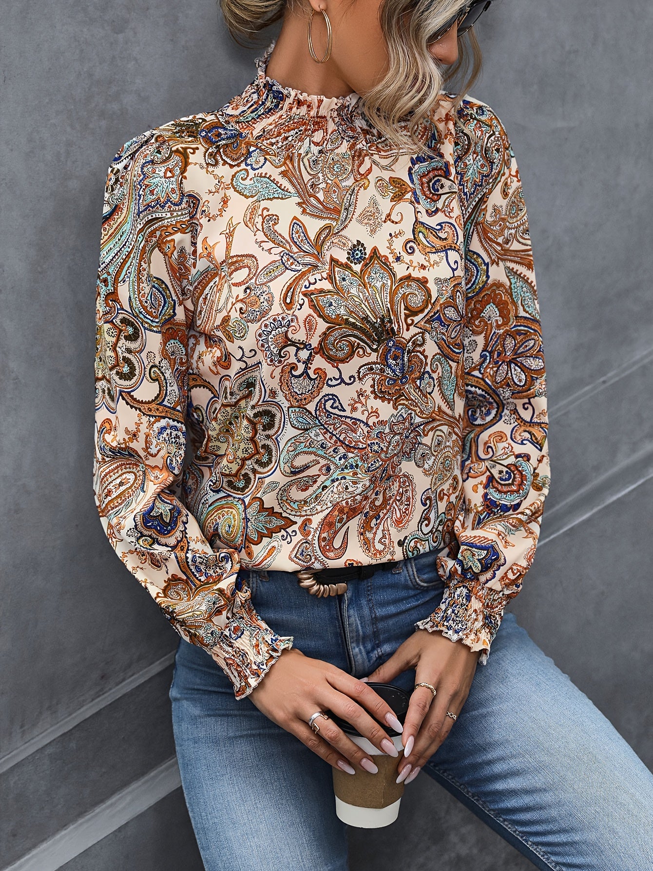 Zélie | Chemise Paisley à Motifs Floraux