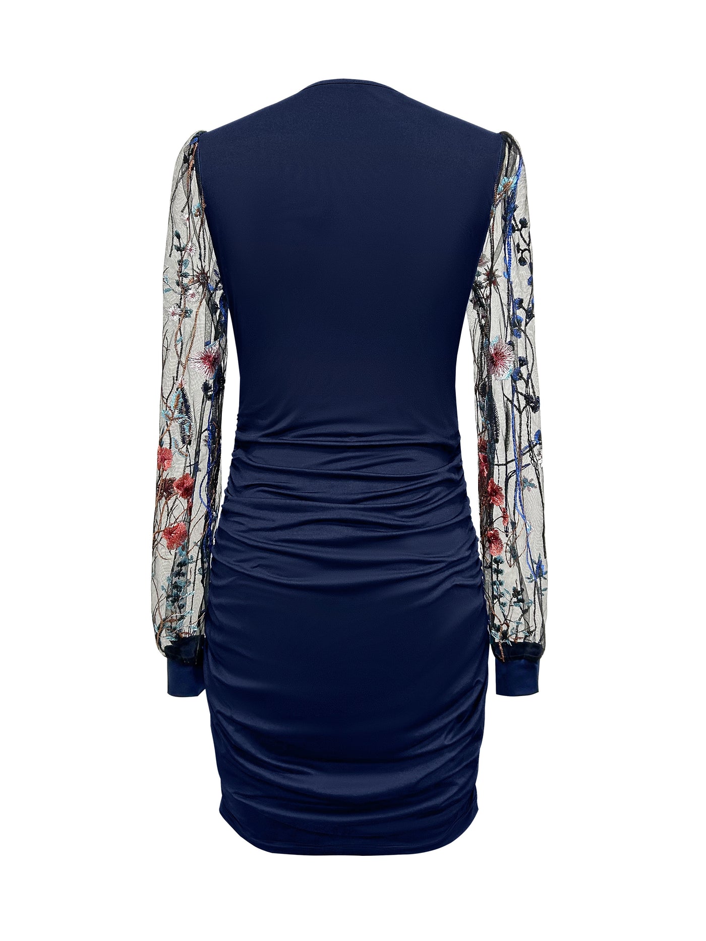 Ambre | Robe Moulante à Manches Transparentes