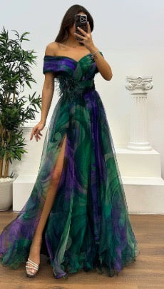 Daniela | Superbe Robe Maxi Épaules Nues