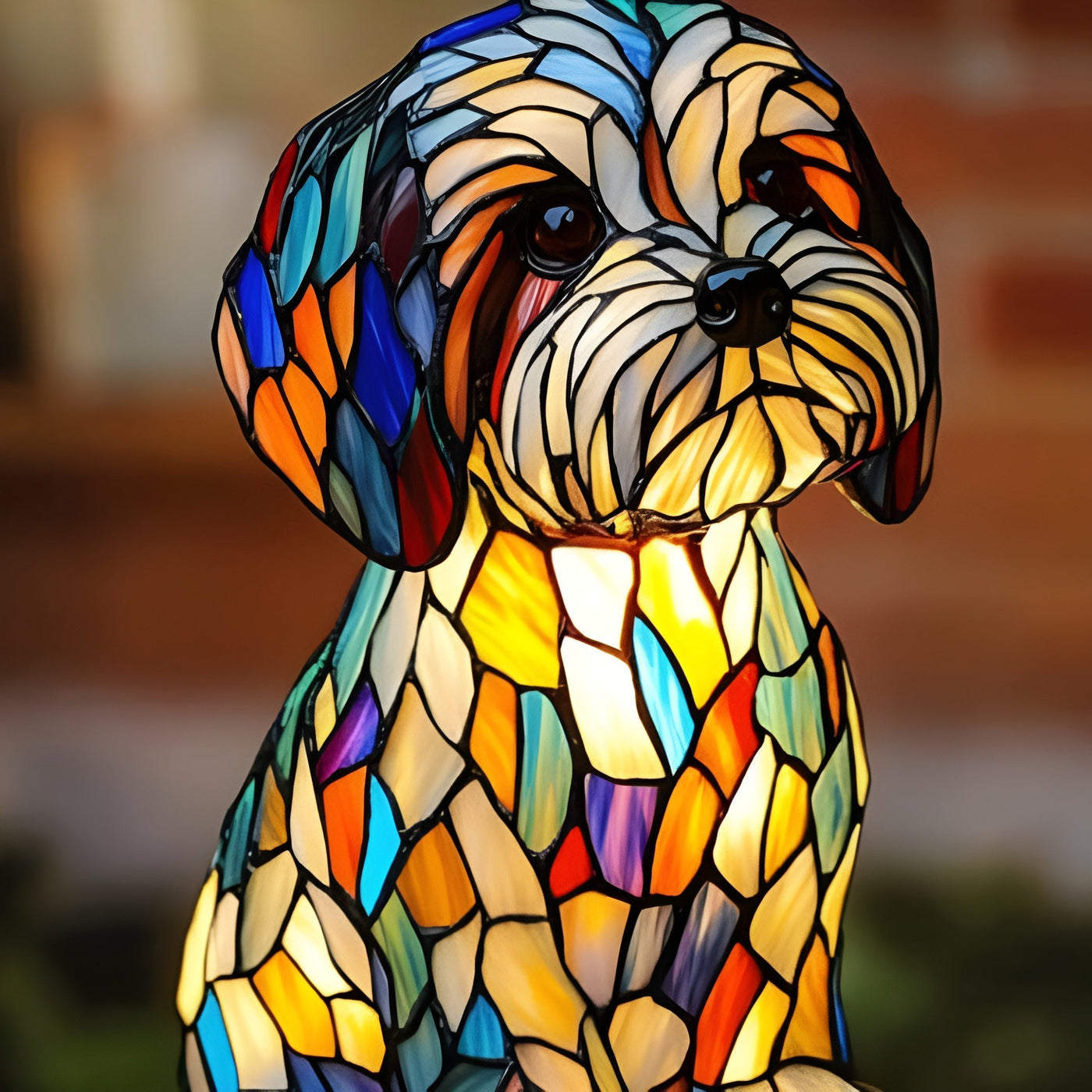 Guston | Lampe Tiffany Magisk en forme de chien