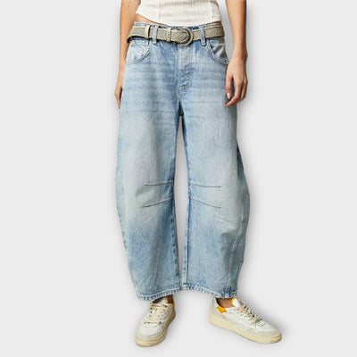 Luna | Jean femme à jambe large et taille haute