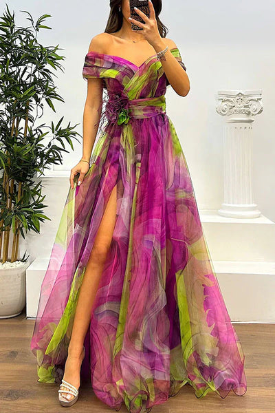 Daniela | Superbe Robe Maxi Épaules Nues
