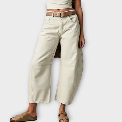 Luna | Jean femme à jambe large et taille haute