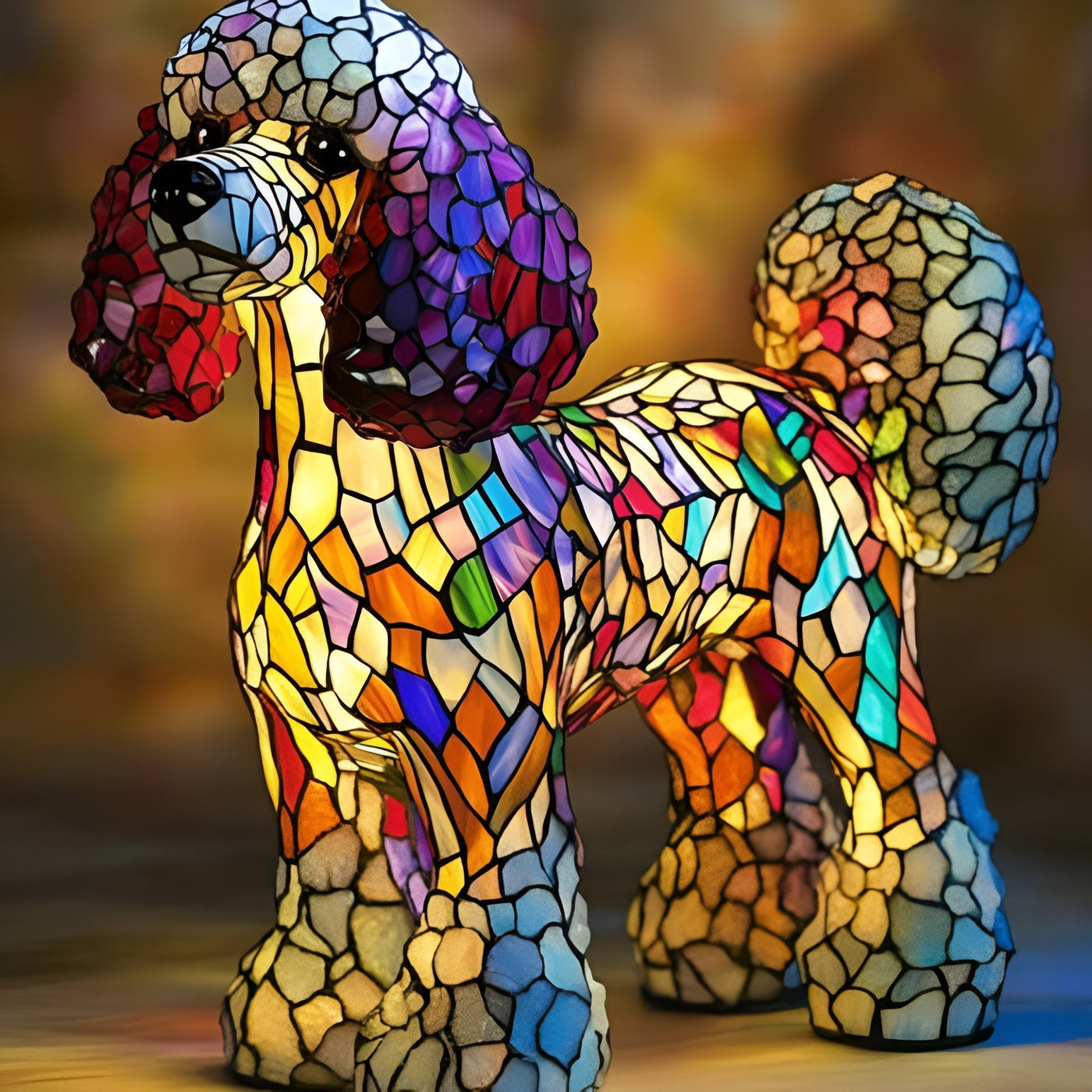 Lunelle | Lampe Tiffany Magisk en forme de chien