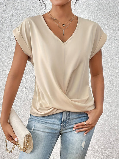 Eloise | T-shirt femme à col en cœur élégant et confortable