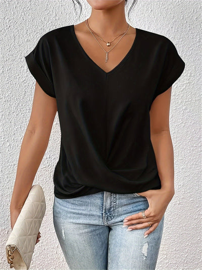 Eloise | T-shirt femme à col en cœur élégant et confortable