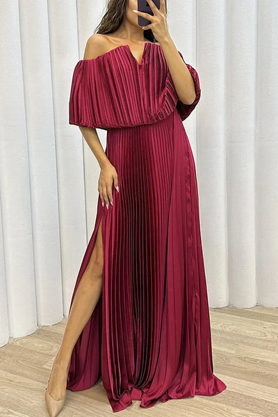 Rory | Robe Maxi Plissée Élégante