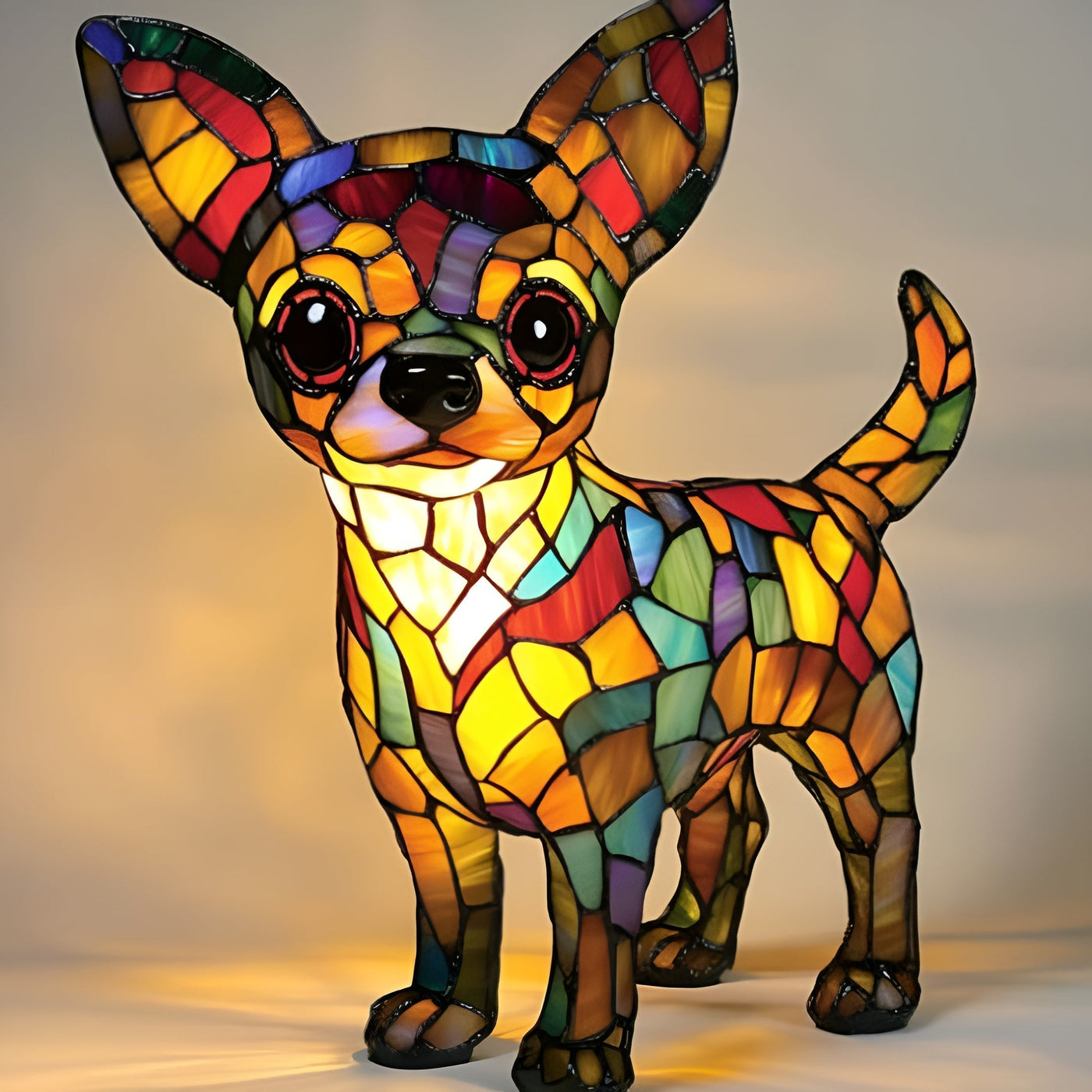 Romain | Lampe Tiffany en forme de chien