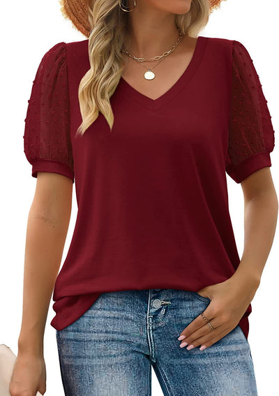 Veronique | Blouse élégante avec manches bouffantes féminines