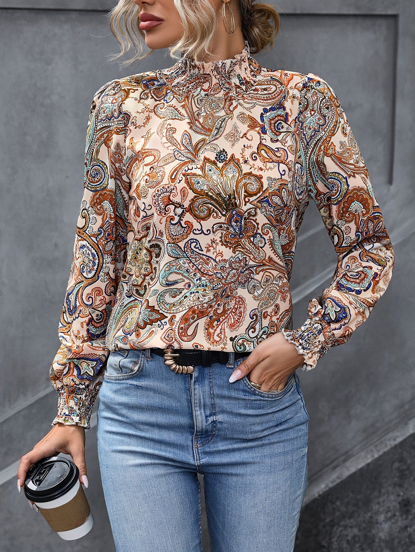 Zélie | Chemise Paisley à Motifs Floraux