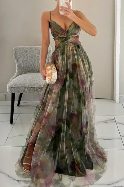 Giselle | Maxi-robe Envoûtante avec Imprimé Floral