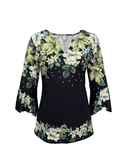 Salomé | Haut Floral à Col V