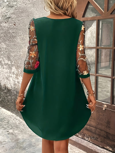 Marcelline | Robe Élégante à Manches Florales