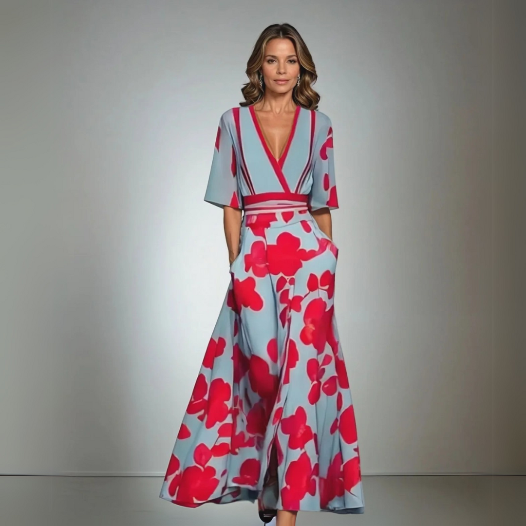 Jamie | Robe Élégante à Motifs Floraux