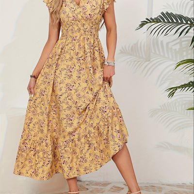 Rosalie | Robe Longue Florale Portefeuille