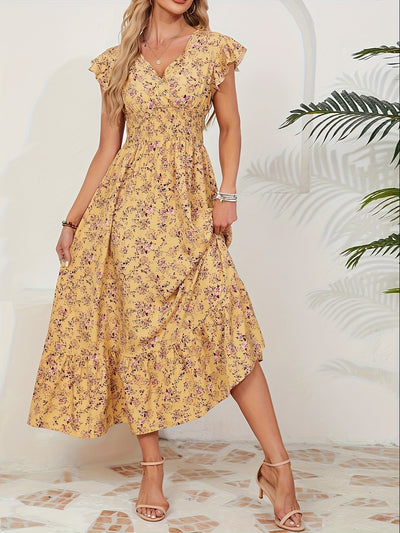 Rosalie | Robe Longue Florale Portefeuille