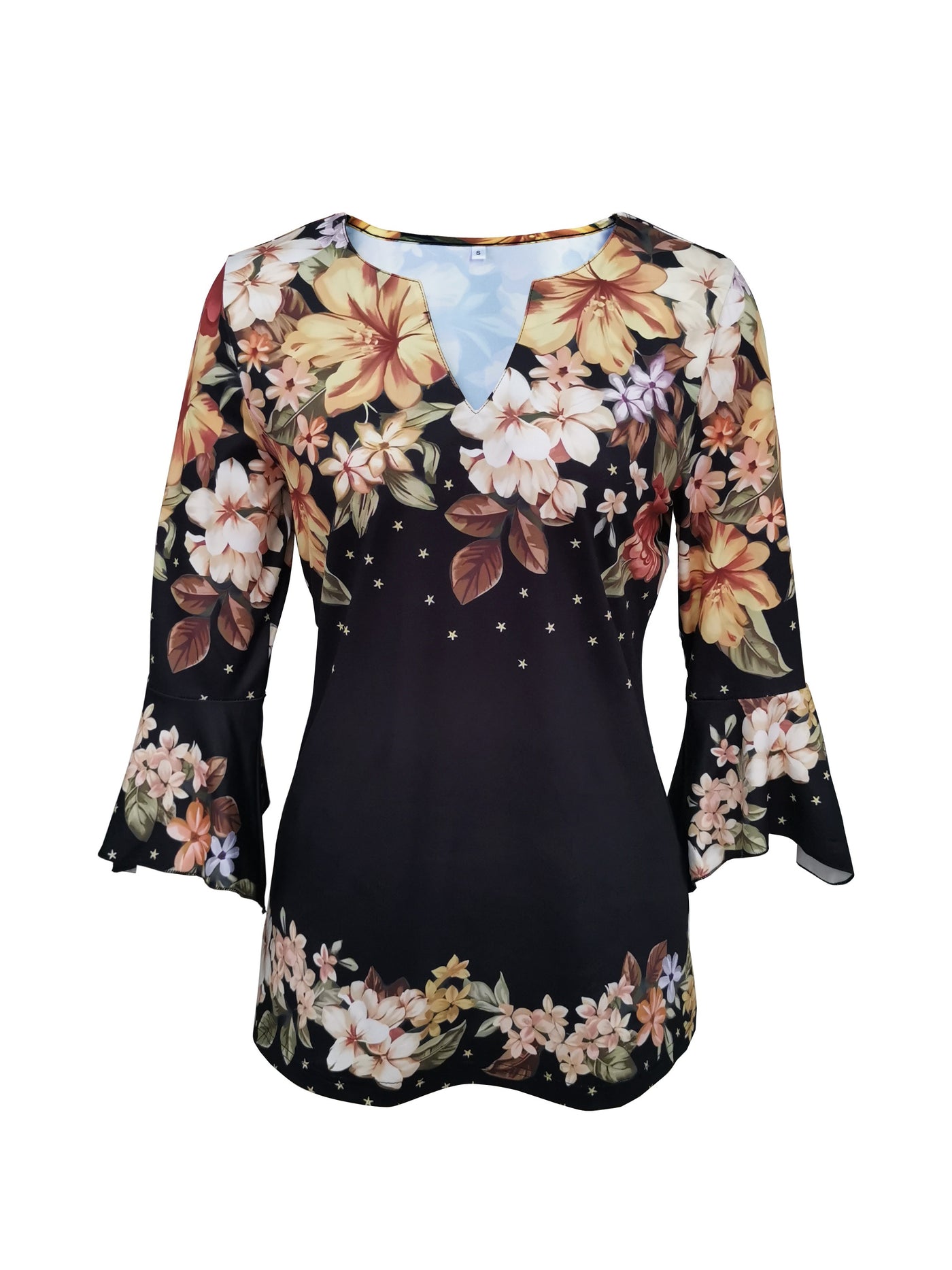 Salomé | Haut Floral à Col V