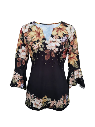 Salomé | Haut Floral à Col V