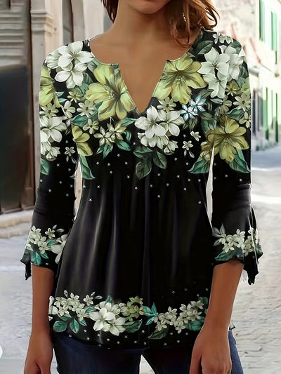 Salomé | Haut Floral à Col V