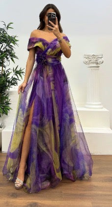 Daniela | Superbe Robe Maxi Épaules Nues