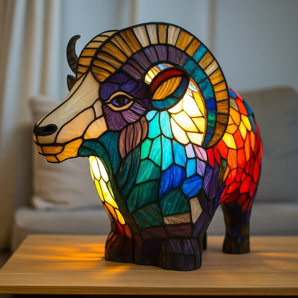 Léon | Lampe en forme de chèvre Magisk en Tiffany