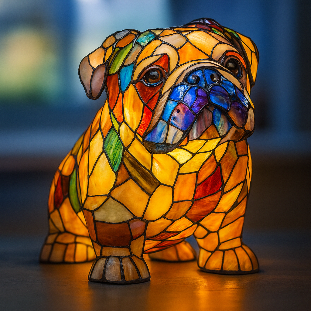 Rémi | Lampe Tiffany Magisk en forme de chien