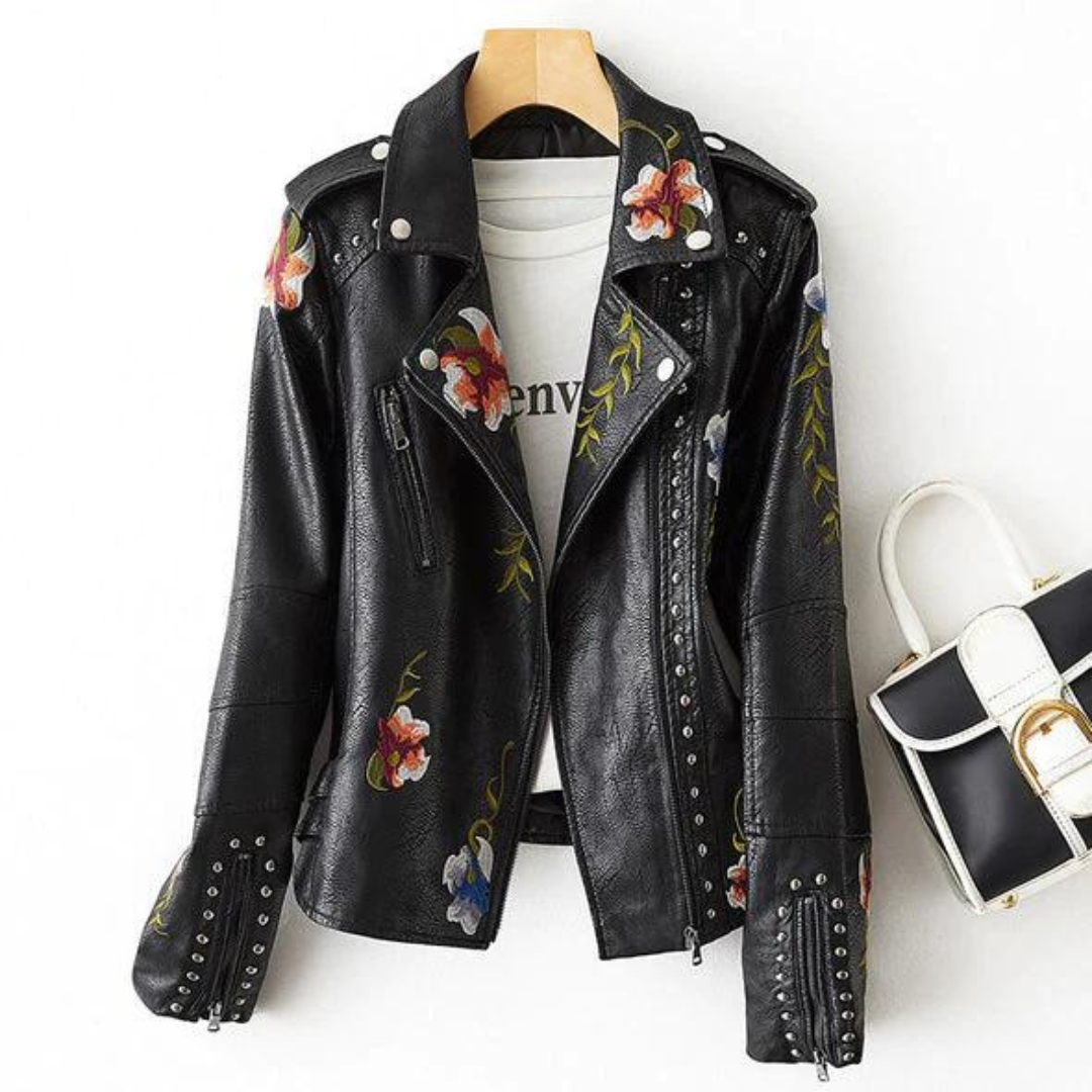 Livia | Veste avec broderie florale rétro