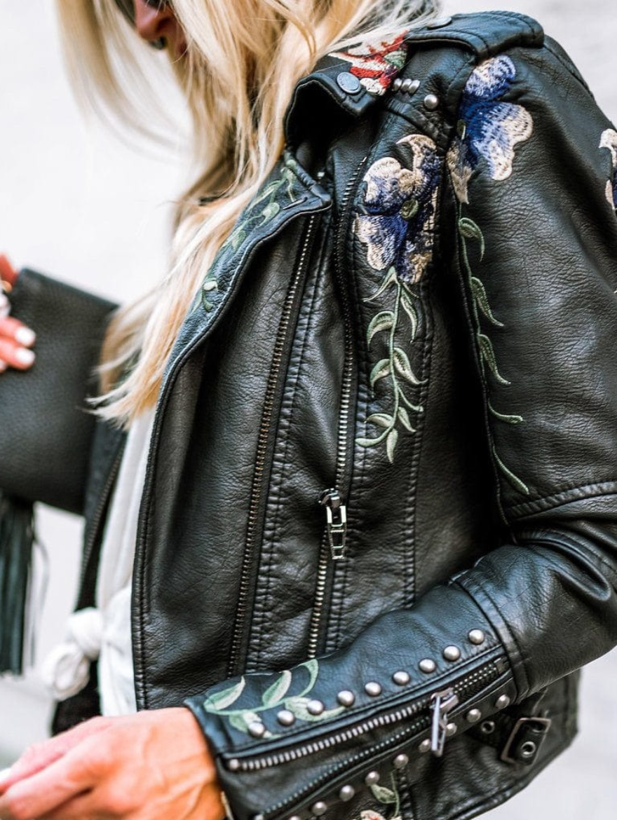 Livia | Veste avec broderie florale rétro