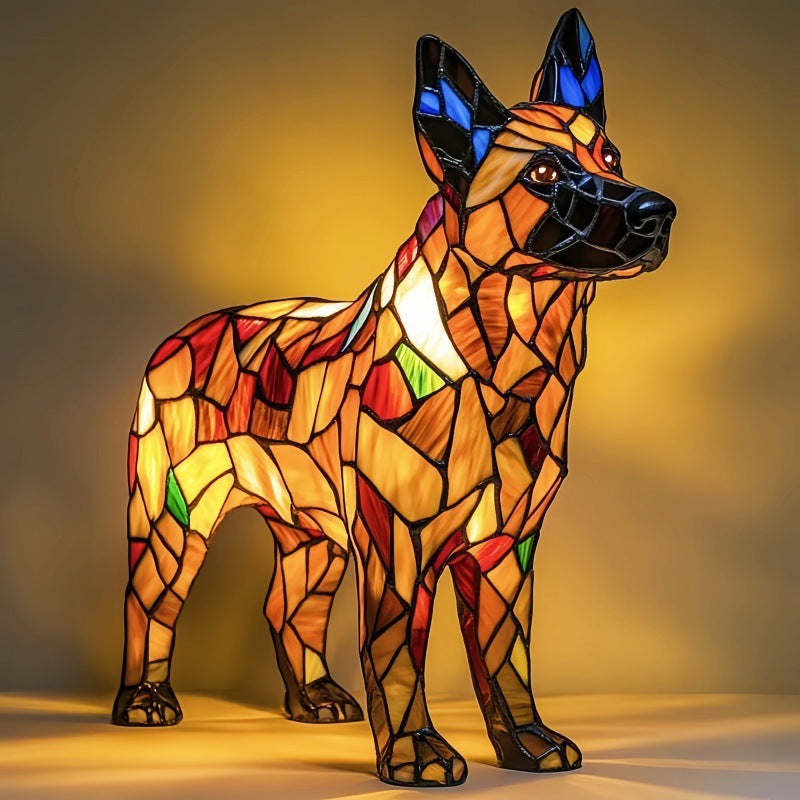 Fabien | Lampe Tiffany Magisk en forme de chien