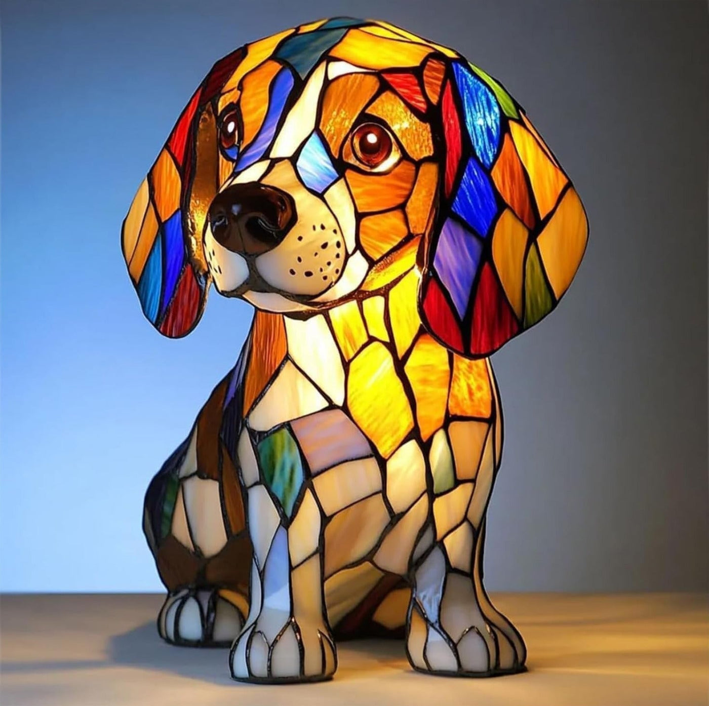 Perle | Lampe magique en verre en forme de chien