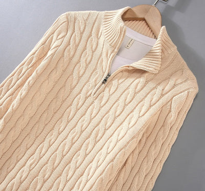 Antony | Pull homme torsadé à demi-zip