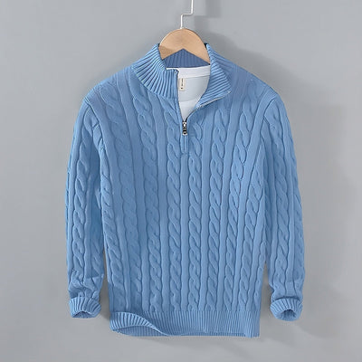 Antony | Pull homme torsadé à demi-zip