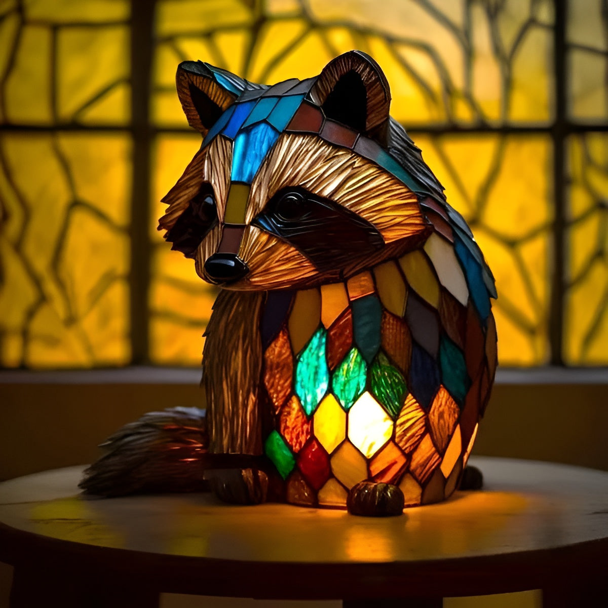 Gustave | Lampe Tiffany Magisk Raton Laveur