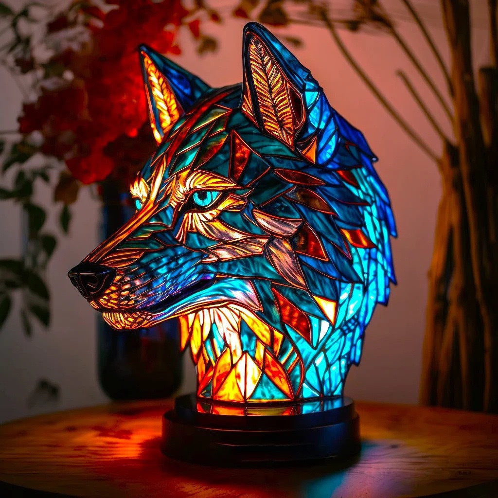 Plume | Lampe Loup Magisk en Tiffany