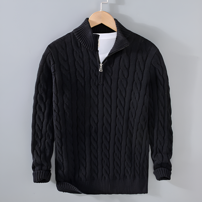 Antony | Pull homme torsadé à demi-zip