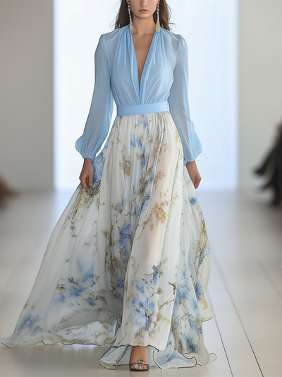 Harper | Robe longue avec imprimé floral éblouissant