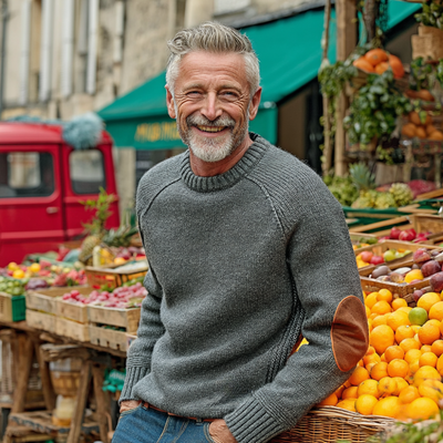 Pierre | Pull Casual avec Pièces de Coude