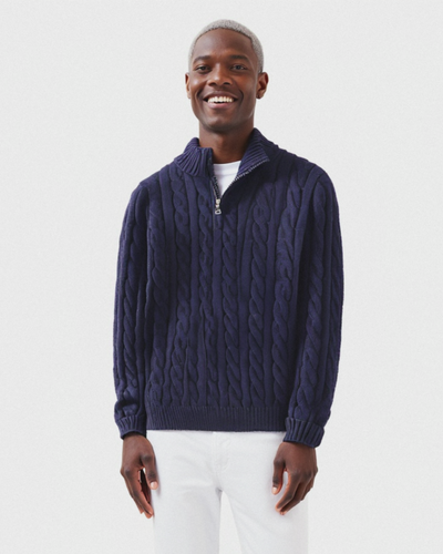 Antony | Pull homme torsadé à demi-zip